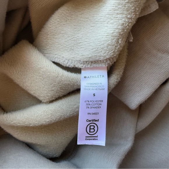 Athleta Cozy Funnel Neck Side Pocket Sweatshirt Small - Picture 5 of 7